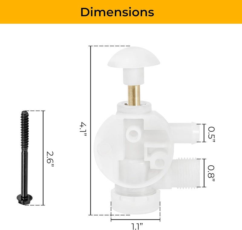 Halotronics Upgraded Toilet Flush Valve Assembly 385314349 - Camper, Trailer, Boat, & RV Toilet Repair Kit for Sealand EcoVac Vacuflush Pedal Flush Toilets (1) - Image 5